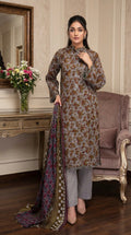Fizza noor ladies 3 Piece Lawn Suit – Unstitched – Summer Collection